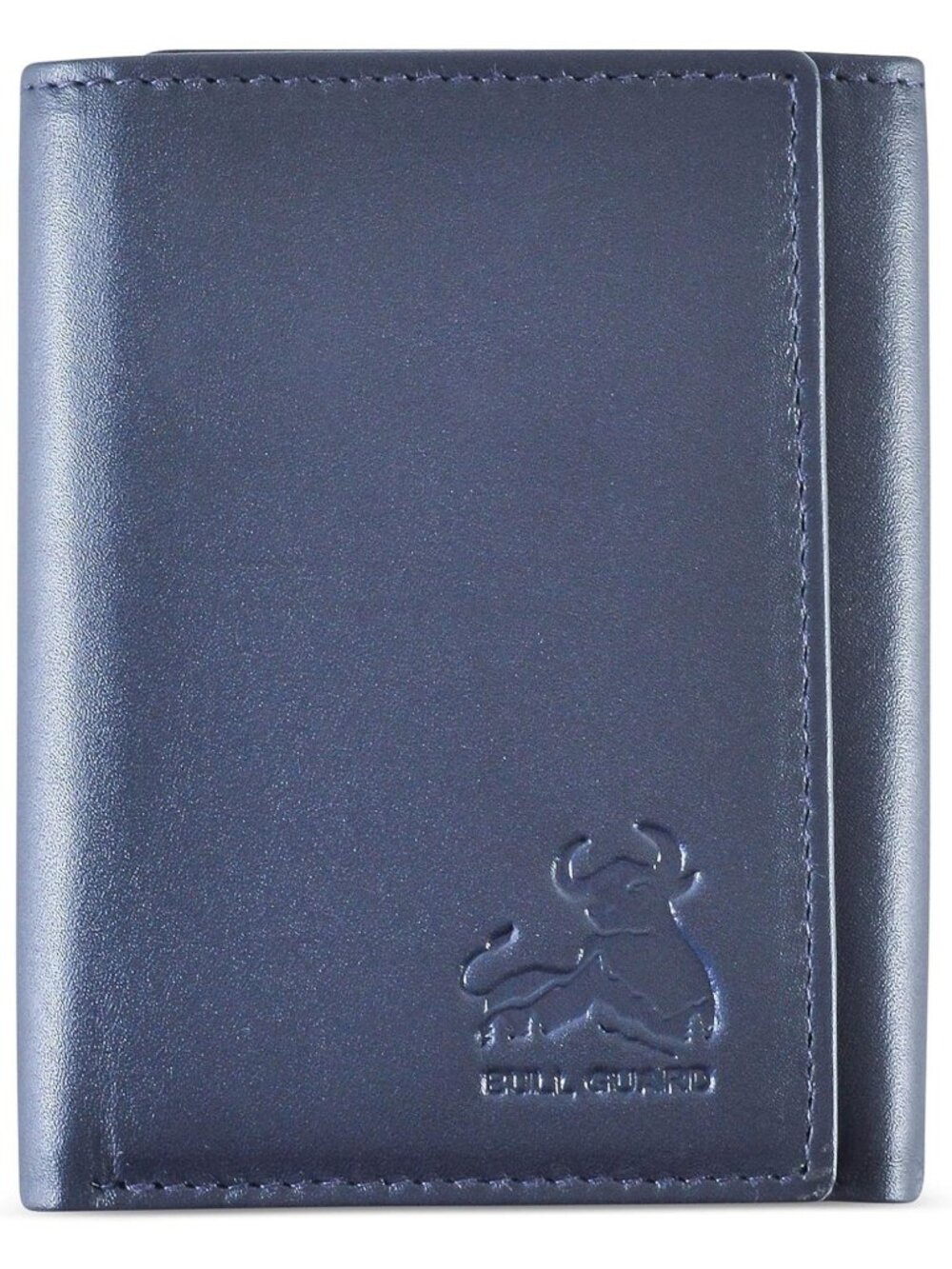 Elegant Trifold Leather Wallet for Men, RFID Blocking, Top Grain Nappa, Sky Blue